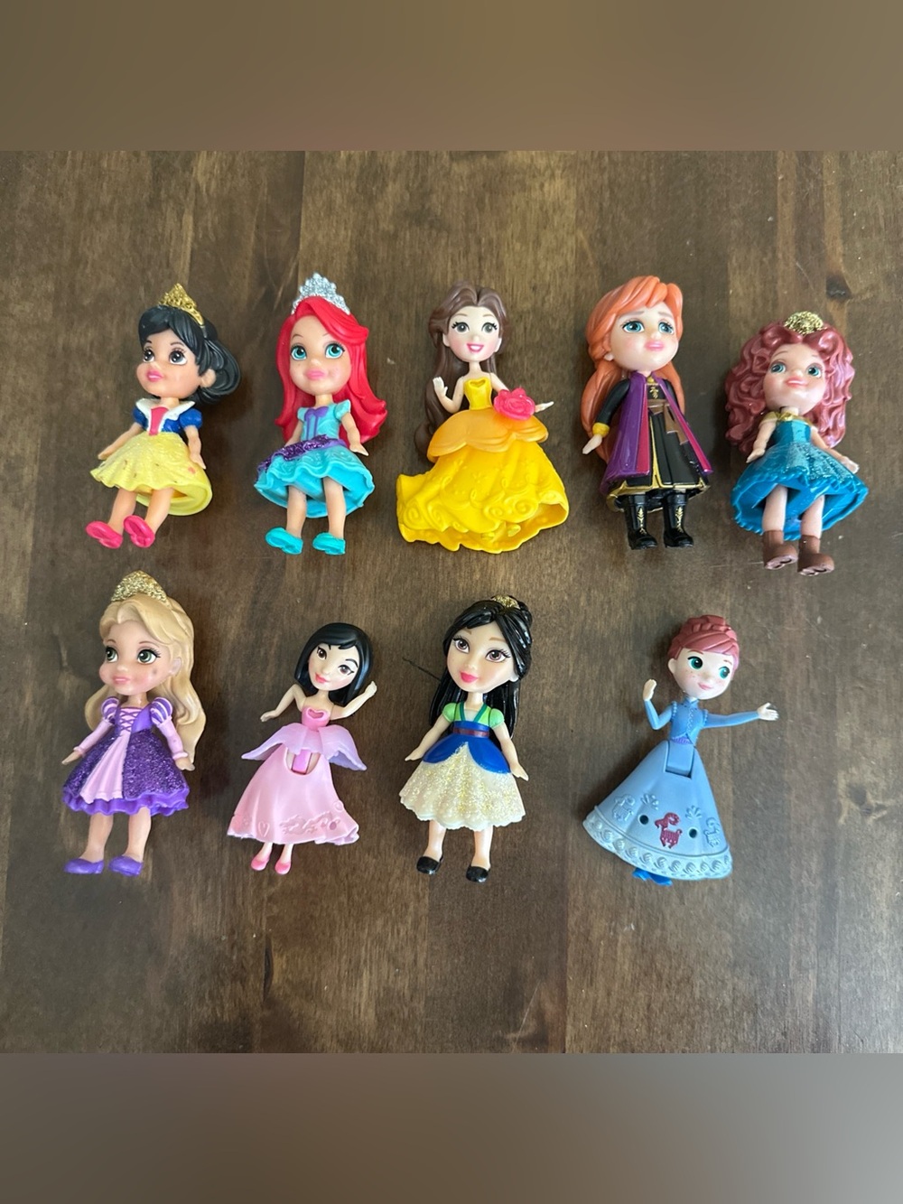 Disney Princess Dolls Bundle Lot Little Kingdom & Others Mini Dolls Travel
